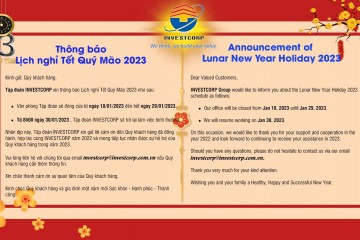 Tập đoàn INVESTCORP Thông báo Lịch nghỉ Tết Quý Mão 2023