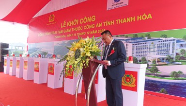 Lễ khởi công xây dựng hai công trình trọng điểm của Công an tỉnh Thanh Hóa