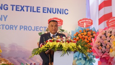 Groundbreaking ceremony of Jehong Textile Factory Project