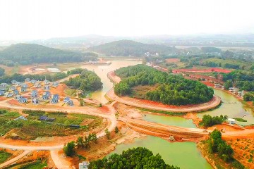 Construction progress updated in March 2023 – Sao Mai Resort Project, Tho Lam Commune – Tho Xuan District – Thanh Hoa Province