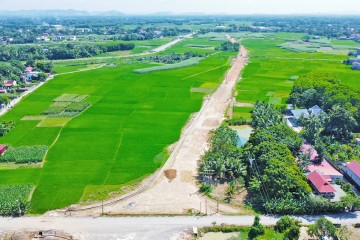 Construction progress updated in August 2023 - Renovation and upgrading project of provincial road 506B, section from Tho Lap commune to Xuan Tin commune, Tho Xuan district