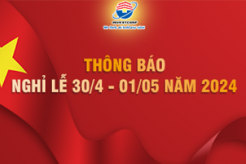 Tập đoàn INVESTCORP thông báo Lịch nghỉ lễ 30/4 - 01/05/2024