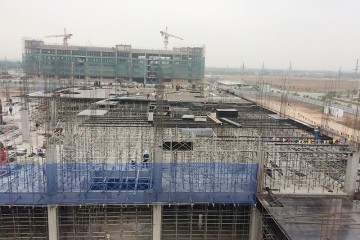 在海防省 RAMATEX 缝纫服装生产厂建设项目于 2017 年 12 月份施工进度情况。