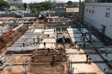 2017 年 3 月老挝万象国际机场大楼扩大项目施工进度