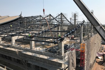 2017 年 4 月老挝万象国际机场大楼扩大项目施工进度情况