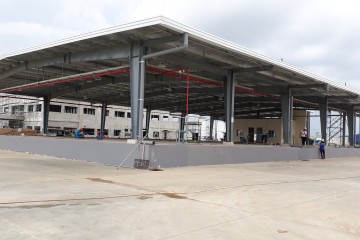 缅甸 Taiyo Nippon Sanso 煤气工厂建设项目，2017 年 8 月份施工进度的情况