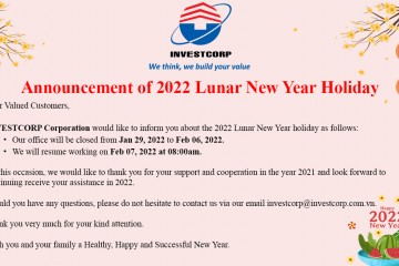 2022年の旧正月休みのお知らせ